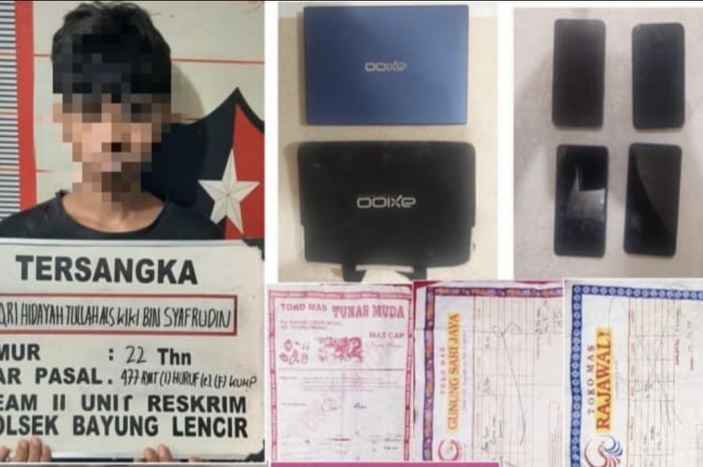 Beraksi Saat Hujan dan Listrik Padam, Pelaku Bobol Rumah di Bayung Lencir Dibekuk Polisi
