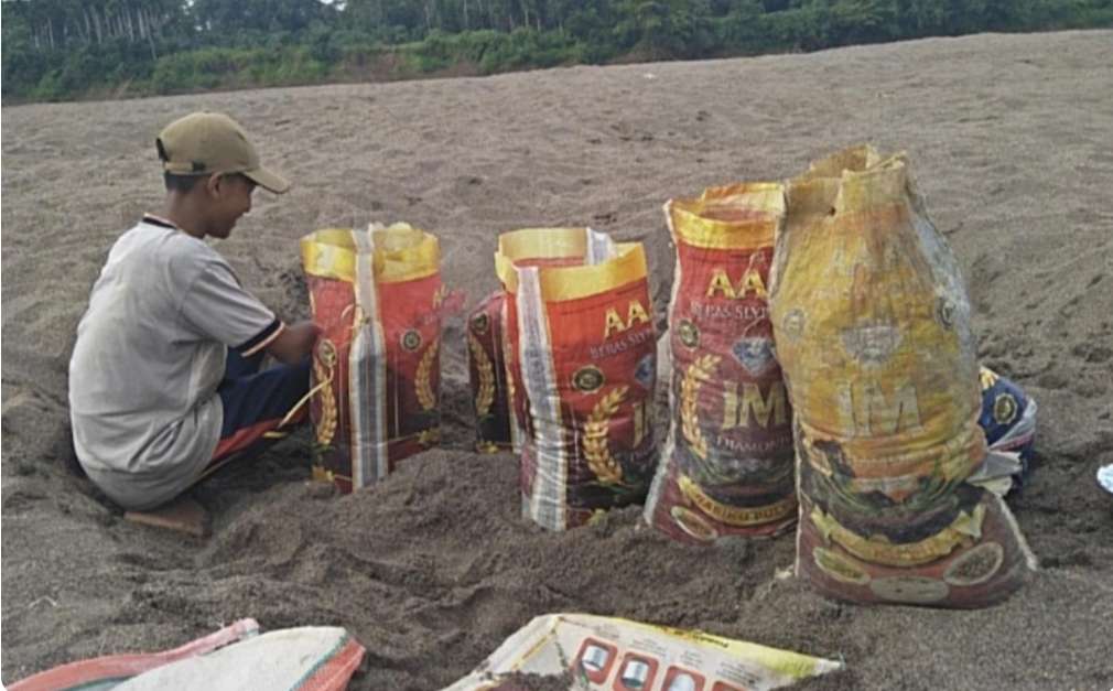 Surutnya Sungai Musi Buka Peluang Tambang Pasir Musiman, Warga Sanga Desa Raup Rezeki