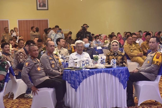 Wagub Mawardi Yahya Hadiri Kenal Pamit Wakapolda Sumsel dari Irjen Pol Rudi Setiawan ke Brigjen Pol M  Zulkarn