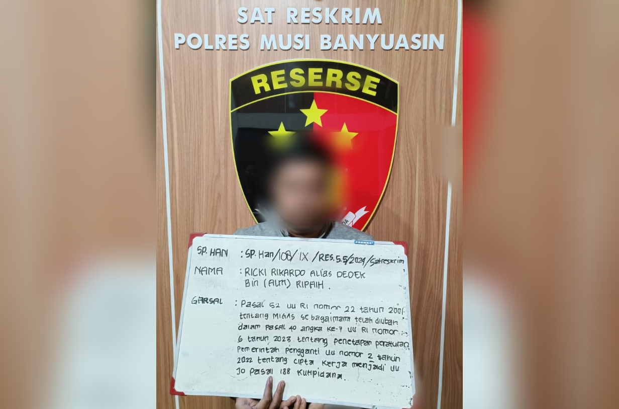 Diduga Picu Kebakaran Hebat, Pelaku Eksploitasi Minyak Ilegal di Musi Banyuasin Ditangkap Polsek Keluang