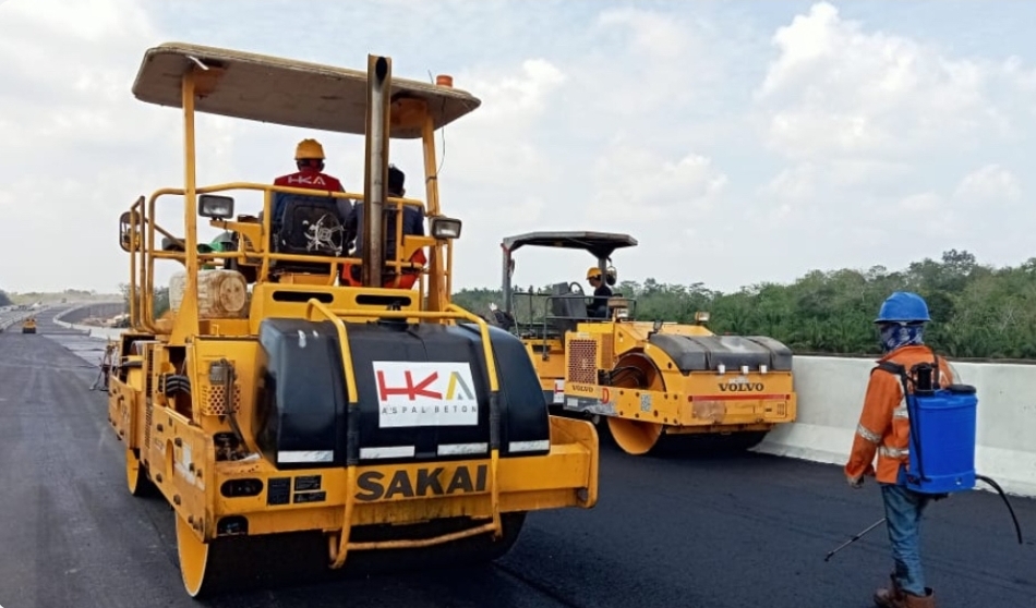 Sudah Rampung, Total 15 Ribu Ton Aspal Hotmix Untuk Pengaspalan Tol Bayung Lencir - Tempino