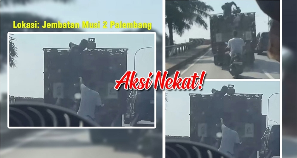 Heboh Video Bajing Loncat di Jembatan Musi 2 Palembang, Ambil Tabung Gas Melon