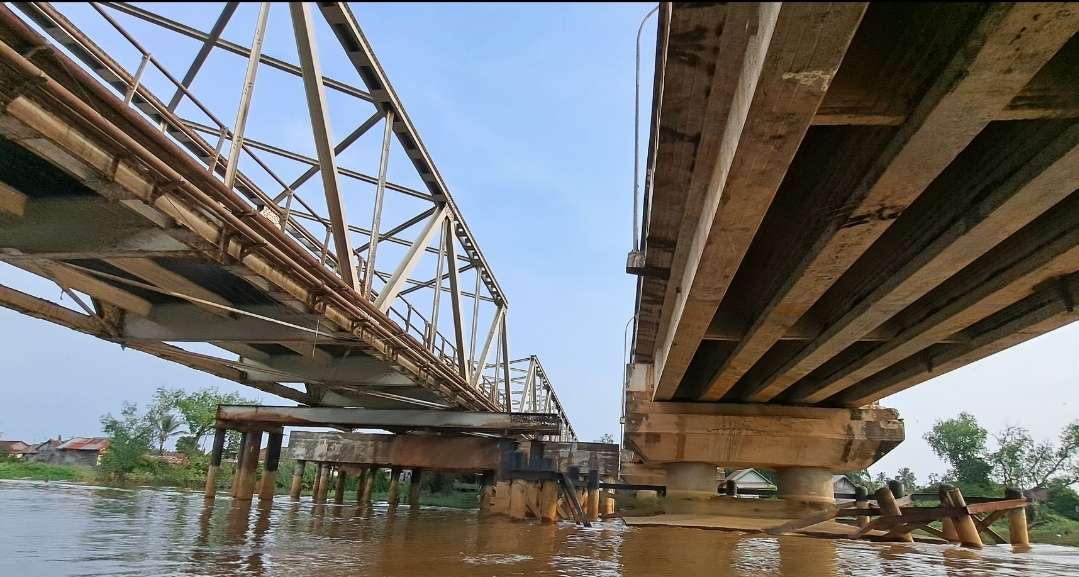 Dua Jembatan Sungai Lilin, Sangat Vital Penunjang Jalur Lintas Penting di Pulau Sumatera