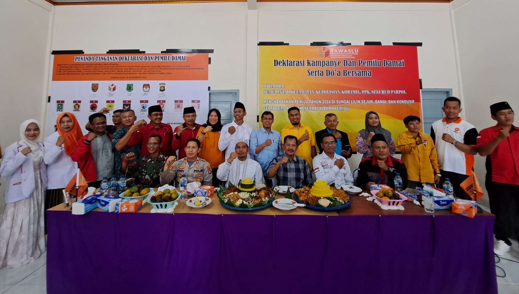 Panwaslu Kecamatan Sungai Lilin Gelar Deklarasi Kampanye dan Pemilu Damai
