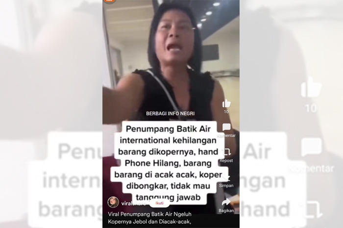 Heboh! Seorang Wanita Penumpang Maskapai Batik Air Ngamuk, Ini Penyebabnya