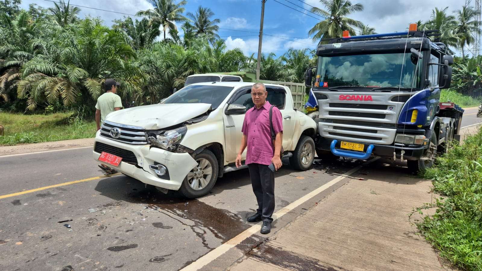 Pulang Rapat Dinas, Camat Sungai Lilin Dapat Musibah Lakalantas
