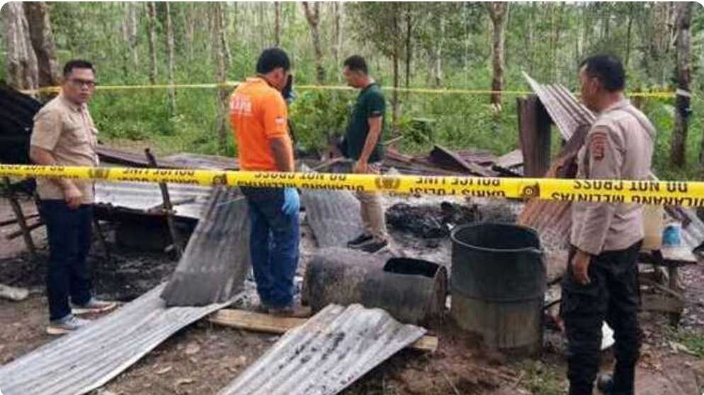 Tragis, Penyadap Karet di Baturaja Meninggal Terbakar Didalam Pondok