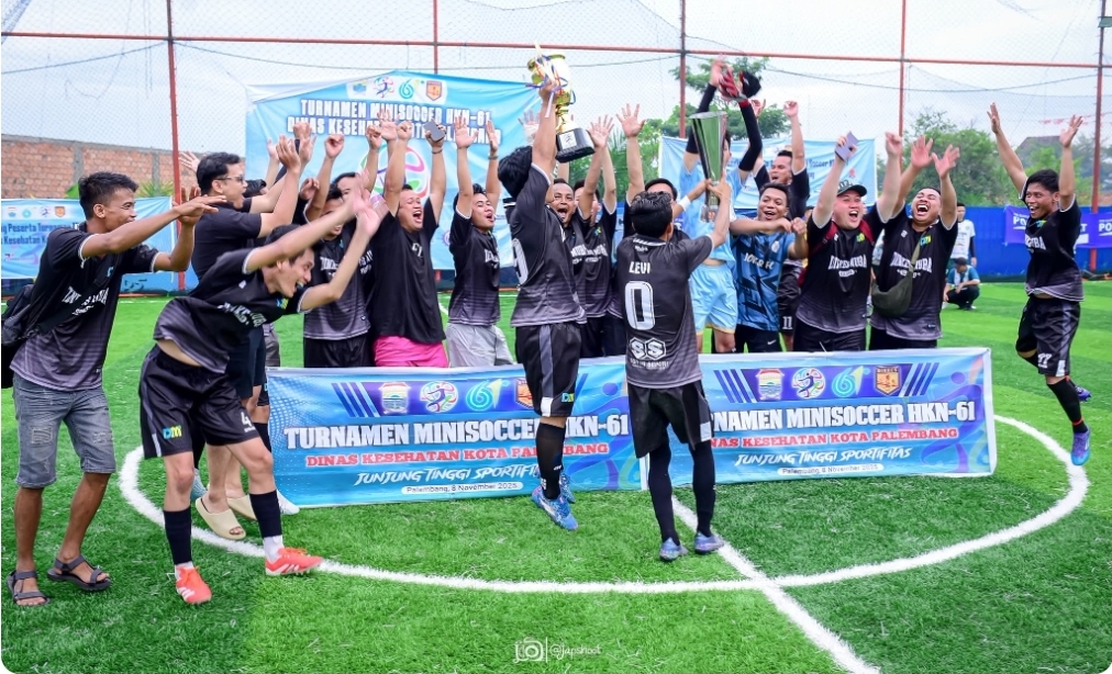 Dinkes Muba Juara I Turnamen Mini Soccer HKN ke-61 Sumsel