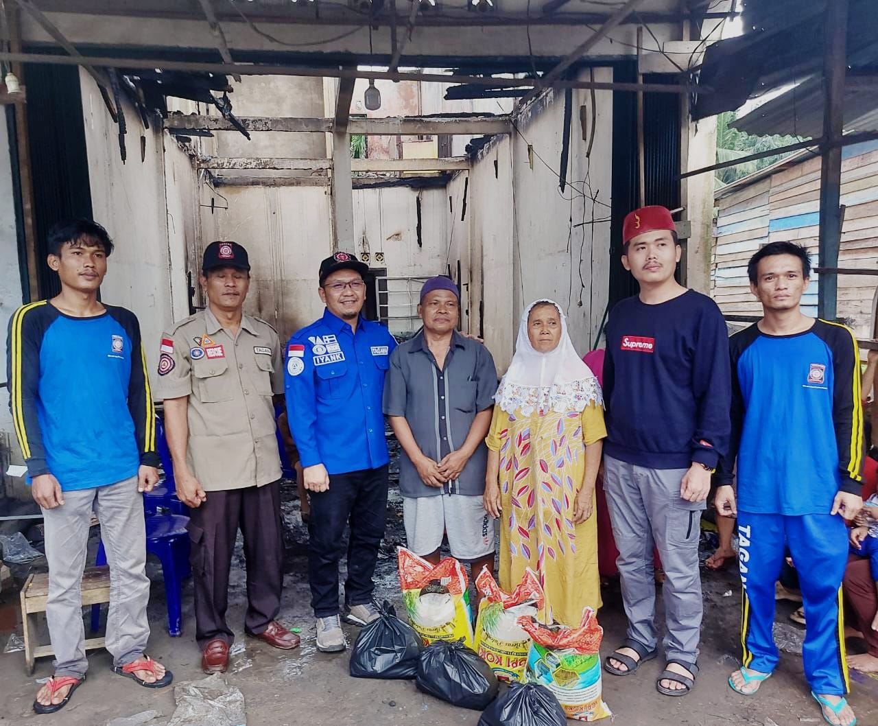 Korban Kebakaran di Tungkal Jaya, Pemkab Muba Beri Bantuan Paket  Sembako 