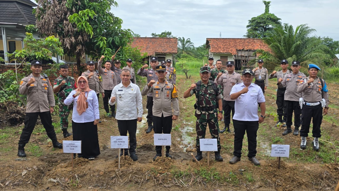 Polsek Sungai Lilin Launching Gugus Tugas Polri Dukung Ketahanan Pangan Nasional