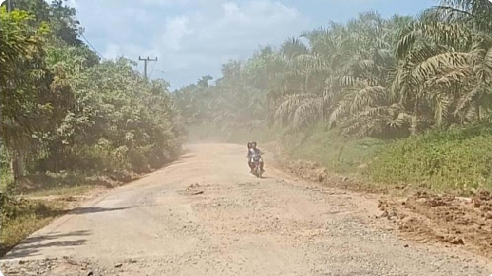 Perjuangan Warga Lewati Jalan Macang Sakti, Musim Hujan Becek, Kemarau Dipenuhi Debu