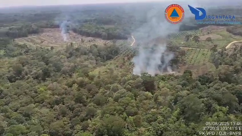 Karhutla Ancam Jirak Jaya, Tim Gabungan Muba Bergerak Cepat Padamkan Api