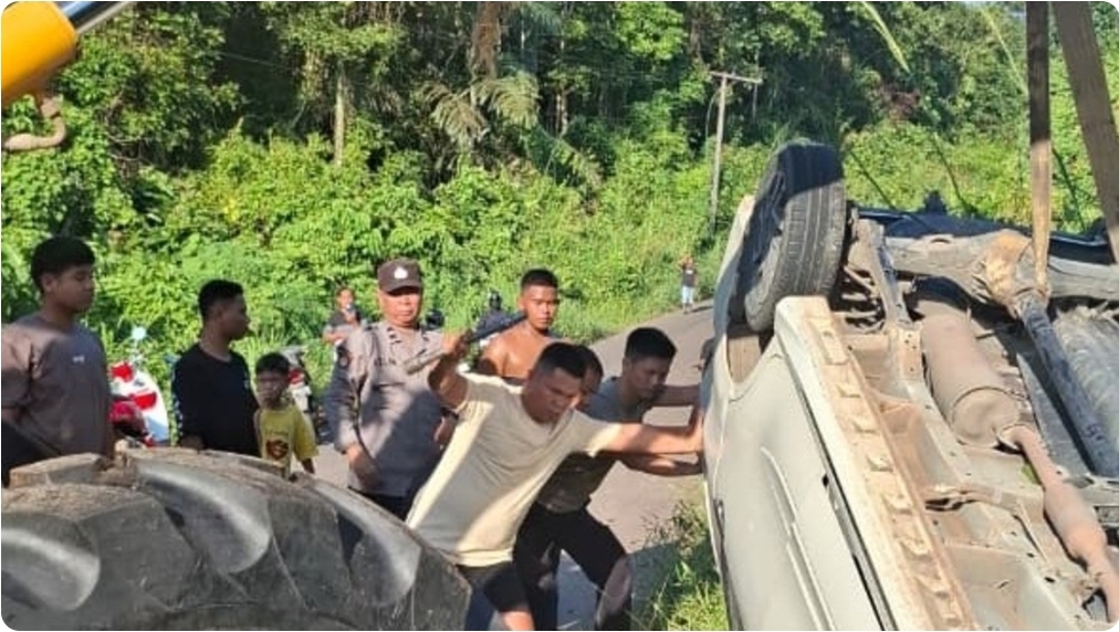 Mudik Nyaris Berujung Petaka, Avanza Terjun ke Jurang di Musi Rawas, Satu Keluarga Selamat