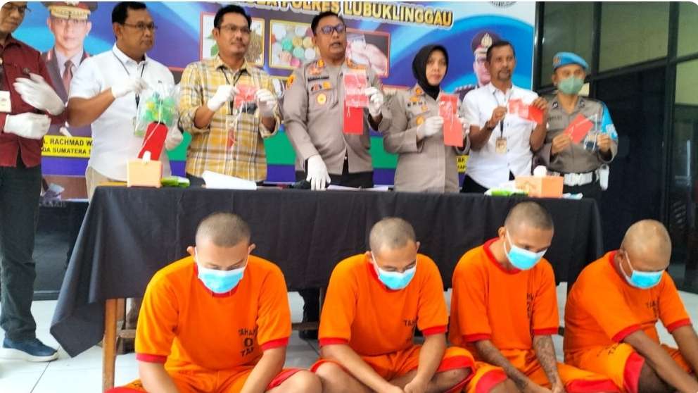 Polres Lubuk Linggai Grebek Salah Satu Lokasi Pesta Narkoba di Musi Rawas, 5 Orang Diamankan