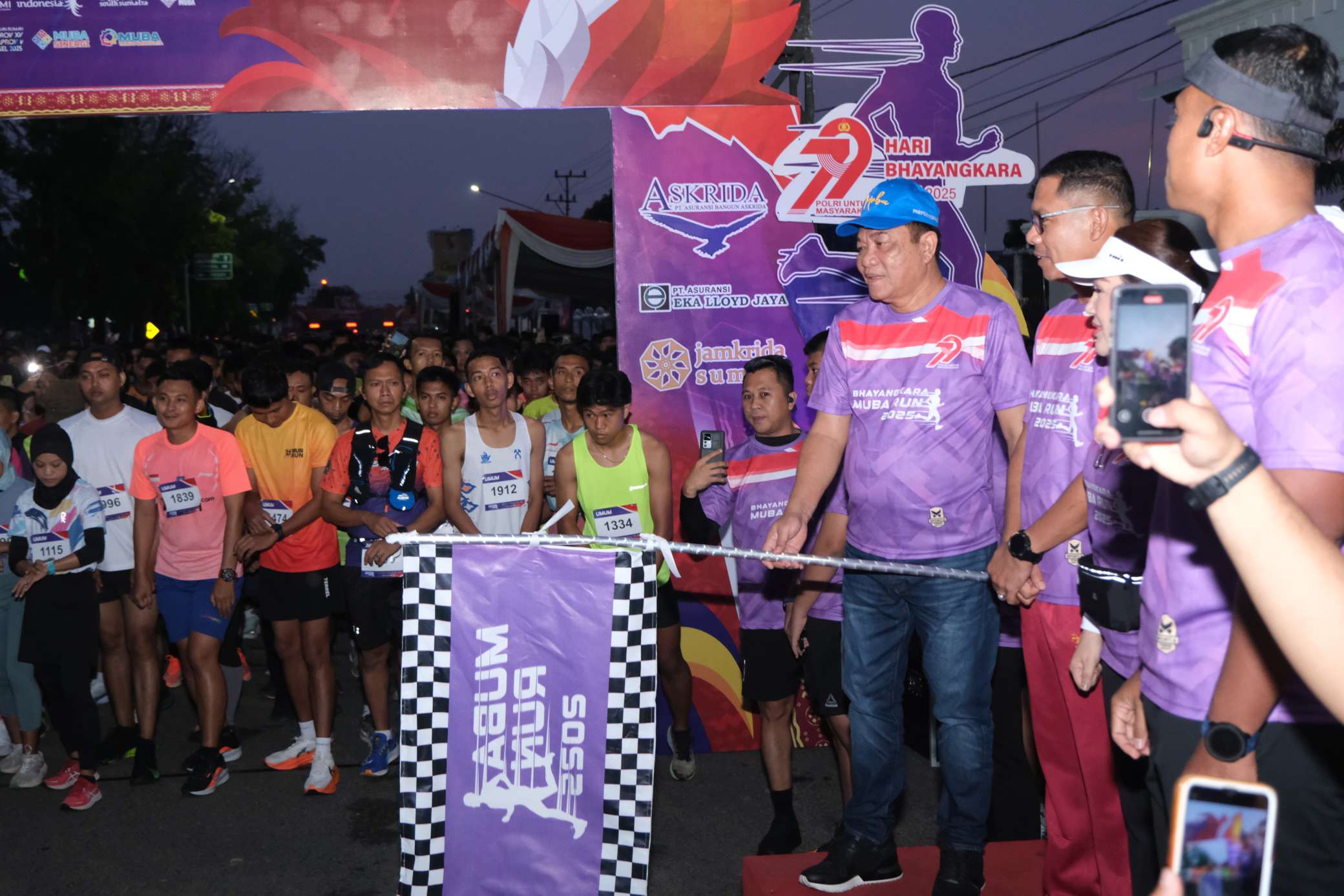 Bupati Muba Lepas Ribuan Peserta, Bhayangkara Muba Run 2025 Meriah dan Banjir Hadiah