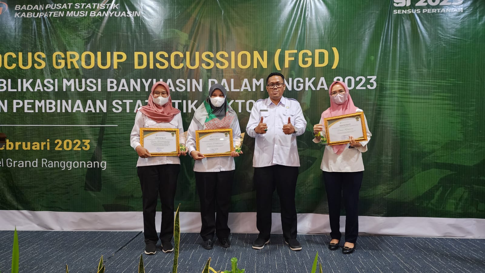 3 OPD Raih Penghargaan Statistik Sektoral Award 