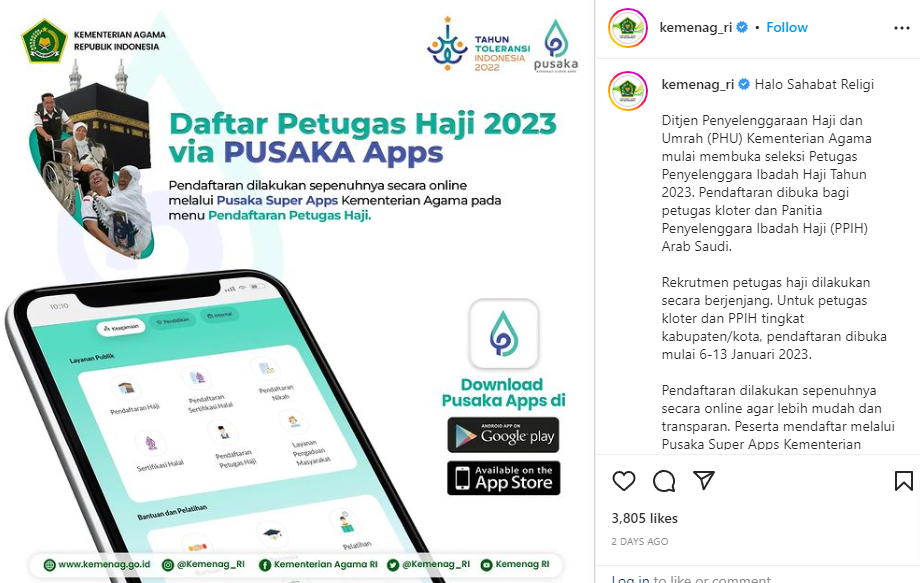 Buruan Daftar! Rekrutmen Petugas Kloter dan Panitia Haji 2023, Berikut langkah-langkahnya