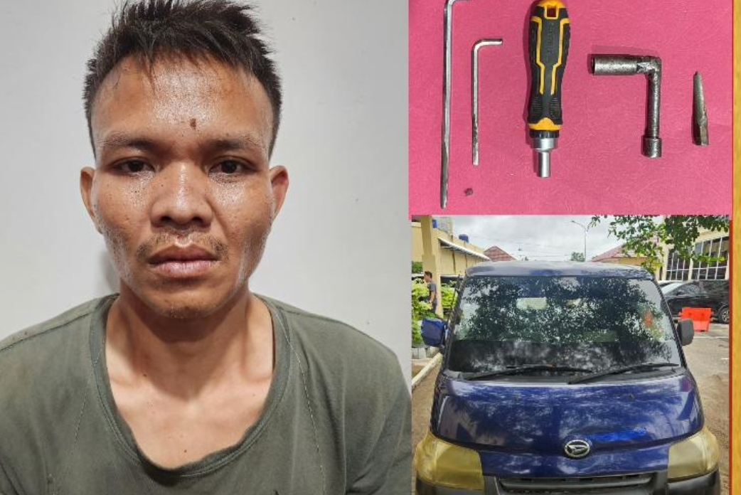 Pelarian Terhenti, Polisi Bekuk Pelaku Pencurian Mobil Pick-up di Sekayu
