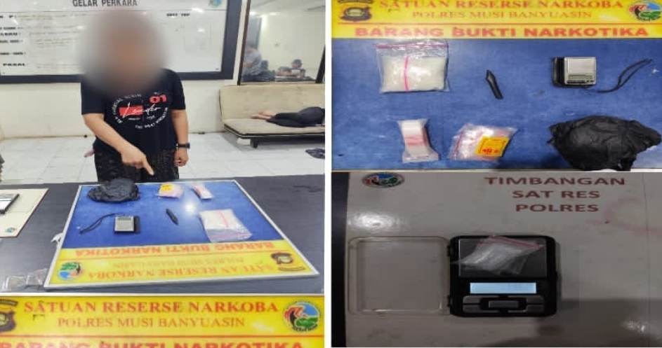 Satresnarkoba Polres Muba Bongkar Dua Kasus Sabu, Hampir 100 Gram Diamankan dari Pengedar