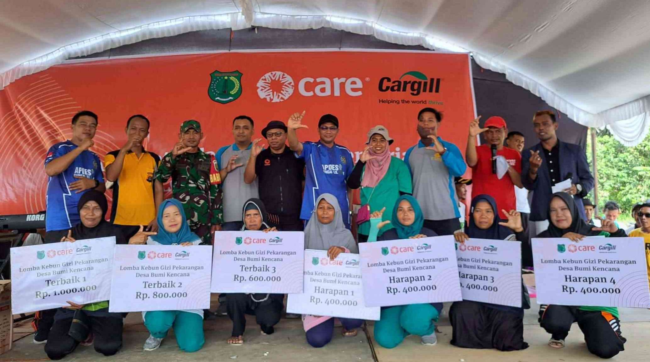 Pemdes Bumi Kencana Gelar Lomba Kebun Gizi Pekarangan, Kerja Sama Dengan Yayasan Care Peduli dan PT Hindoli