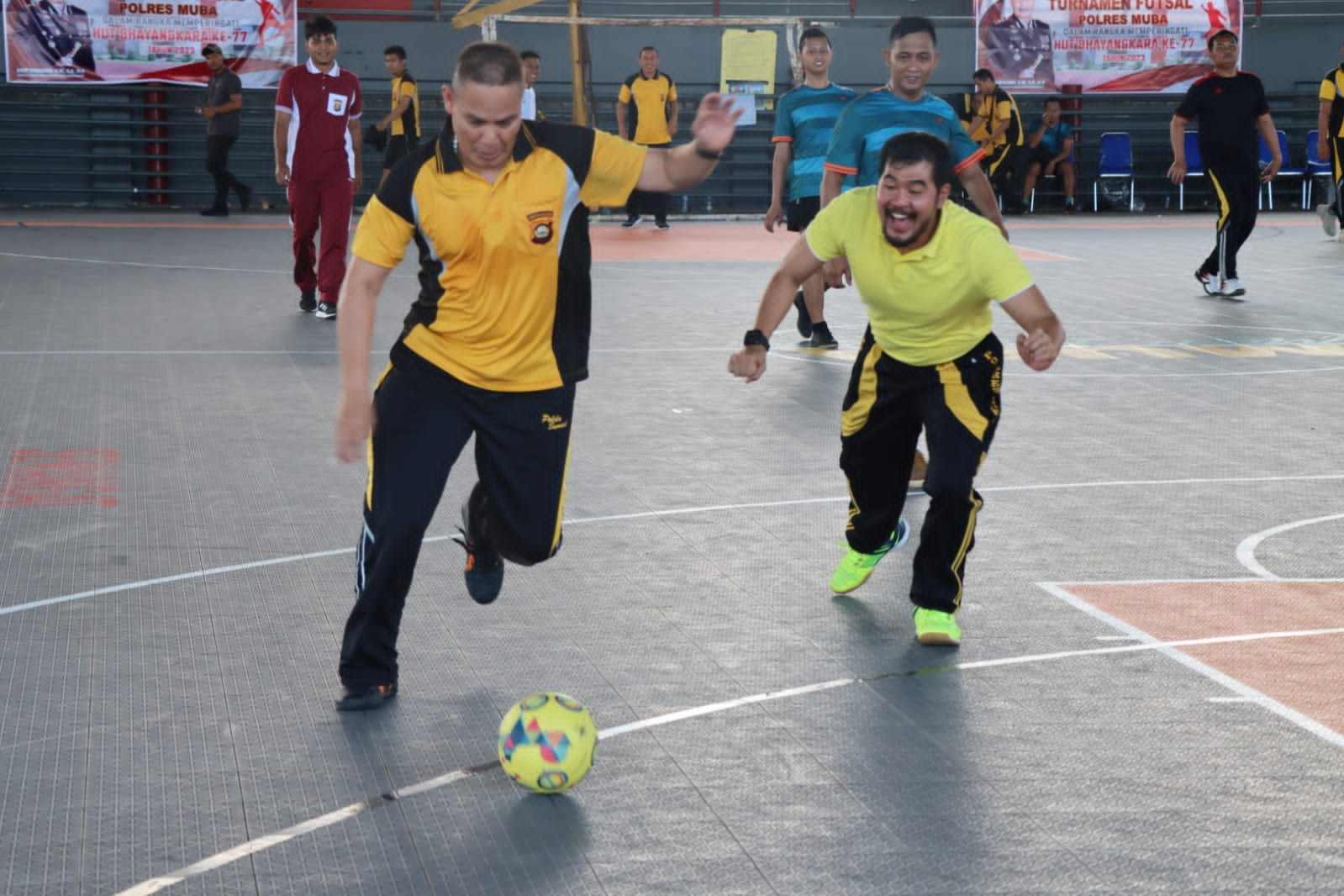 Peringati Hari Bhayangkara Ke77, Polres Muba Gelar Turnamen Futsal Internal, Sat Samapta Raih Juara Pertama