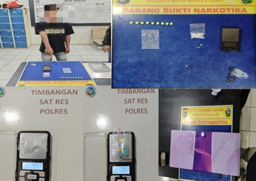 Polres Muba Ringkus Tiga Pengedar Narkoba dalam Sehari, Puluhan Paket Sabu Diamankan