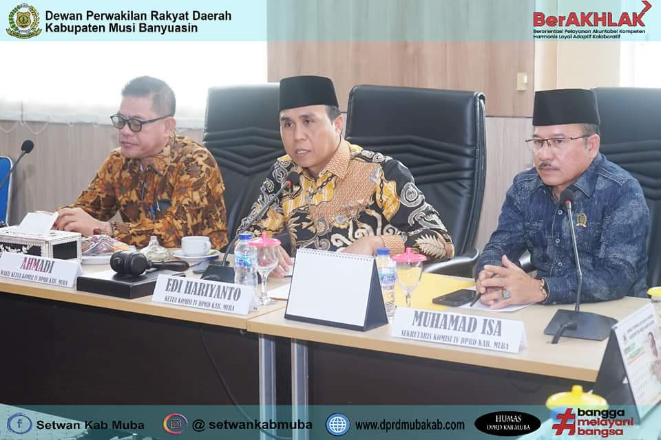 Rapat Dengar Pendapat Dengan Disnakertrans, Ini Permintaan Komisi IV DPRD Musi Banyuasin