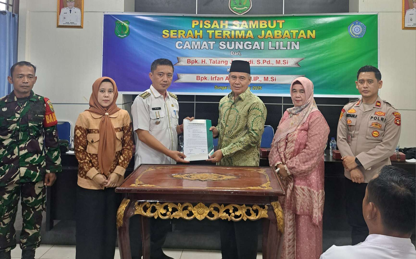 Gelar Pisah Sambut, Ini Harapan Plt Camat Sungai Lilin