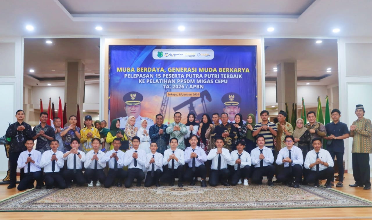 Cetak Tenaga Kerja Andal Migas, 15 Pemuda Muba Diberangkatkan ke PPSDM Cepu