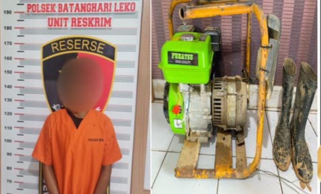 Pencuri Genset di Batang Hari Leko Dibekuk Polisi, Modus Manfaatkan Rumah Sepi