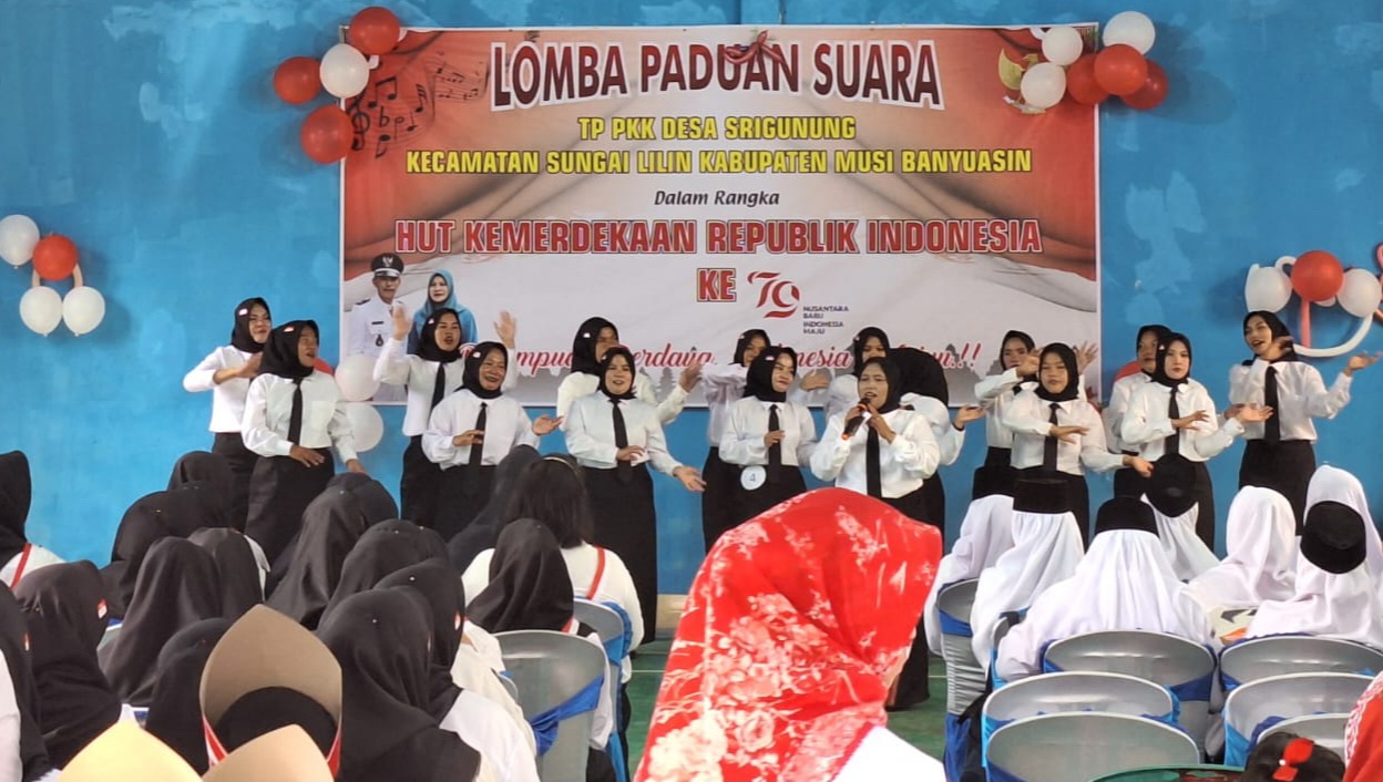 TP PKK Srigunung Gelar Lomba Paduan Suara Tingkat Desa, Meriahkan HUT RI Ke- 79