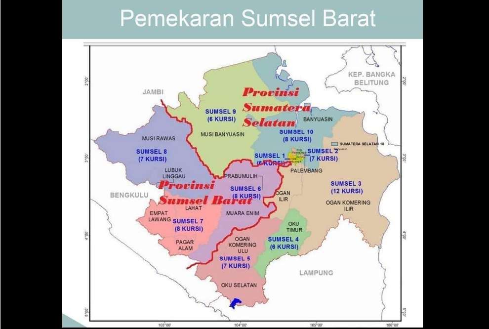 Jika Sumsel Barat Terwujud, Luasnya Melebihi Bengkulu dan Bangka Belitung