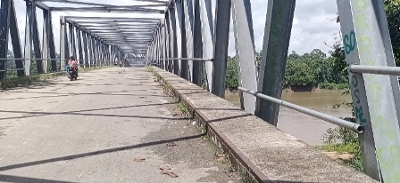Puluhan Besi  Pengaman Jembatan Muara Rawas Hilang Dicuri, Begini Kondisinya