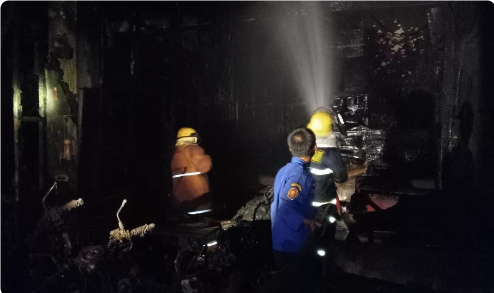 Ruko Rocket Chicken di Betung Terbakar, Diduga Akibat Korsleting Listrik