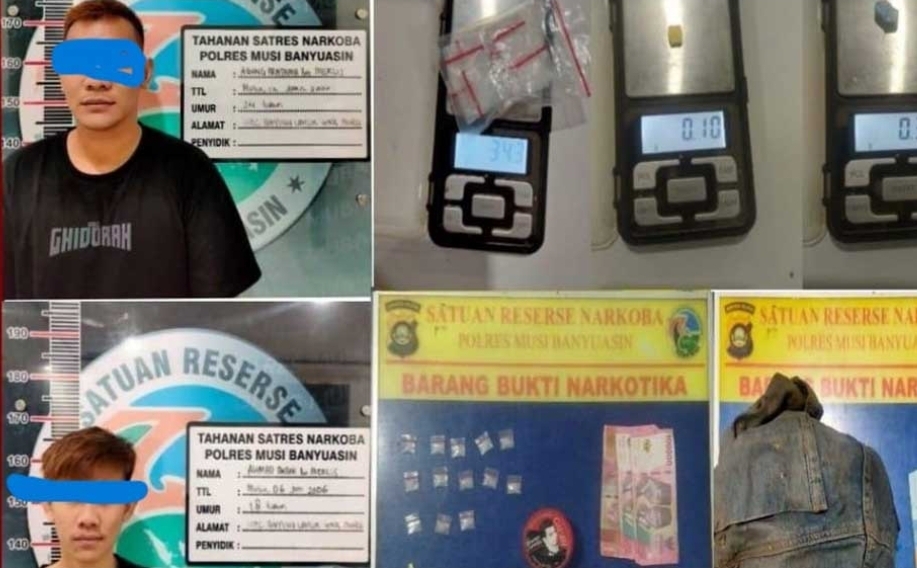 Diduga Terlibat Bisnis Narkoba, Kakak - Adik di Bayung Lencir Diamankan Polisi