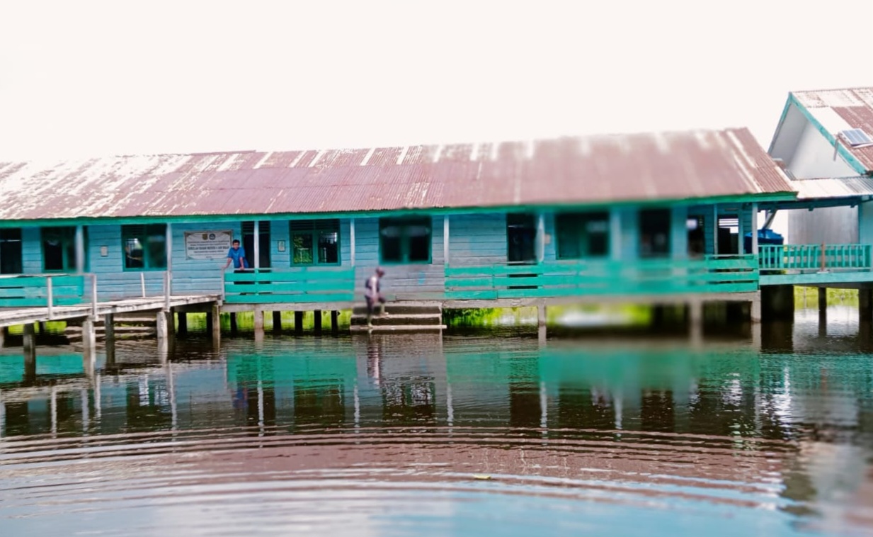 Puluhan Sekolah di Muba Terendam Banjir, Siswa Terpaksa Belajar Dirumah