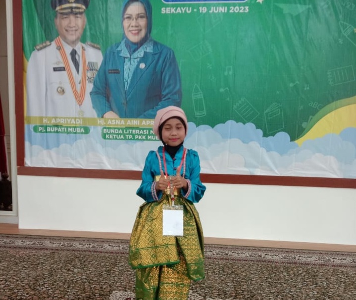 Siswa Yaspen Hindoli 02 Tanjung Dalam, Raih Juara Pertama Lomba Bertutur Tingkat SD