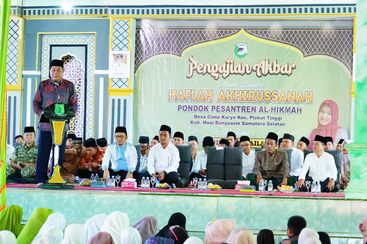 Bupati Muba Hadiri Haflah Akhirussanah Ponpes Al-Hikmah, Dorong Lahirnya Generasi Qur’ani Berkarakter