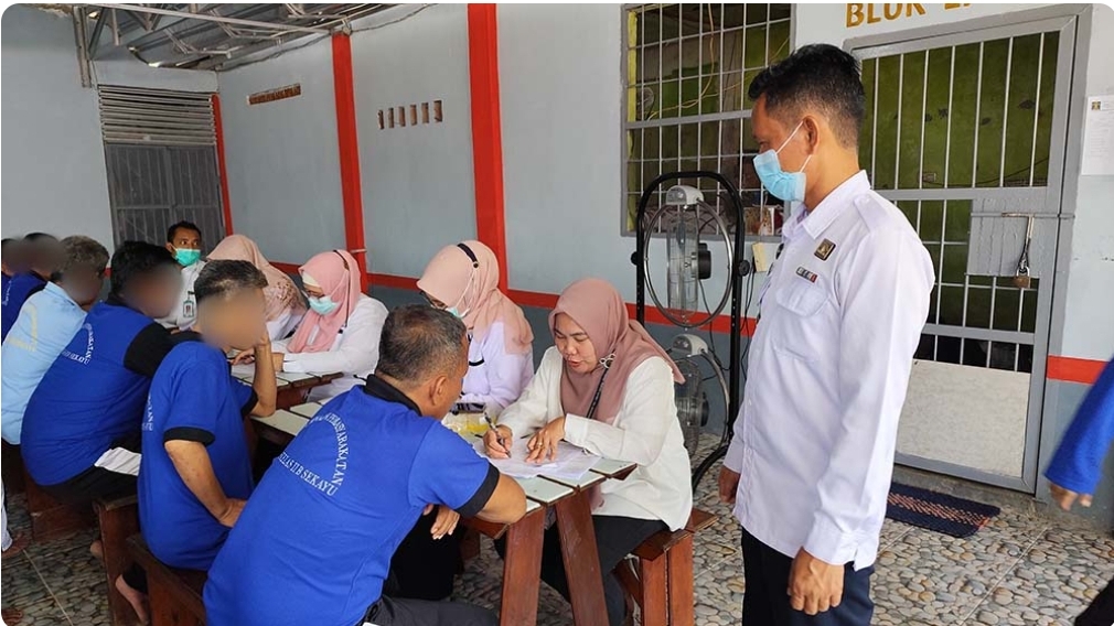 Hindari Penyebaran Penyakit TBC, Lapas Sekayu Lakukan Skrining Kesehatan TB