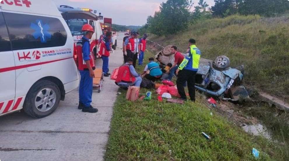 Tragis! 2 Warga Banyuasin Meninggal Kecelakaan di Tol Palembang - Lampung