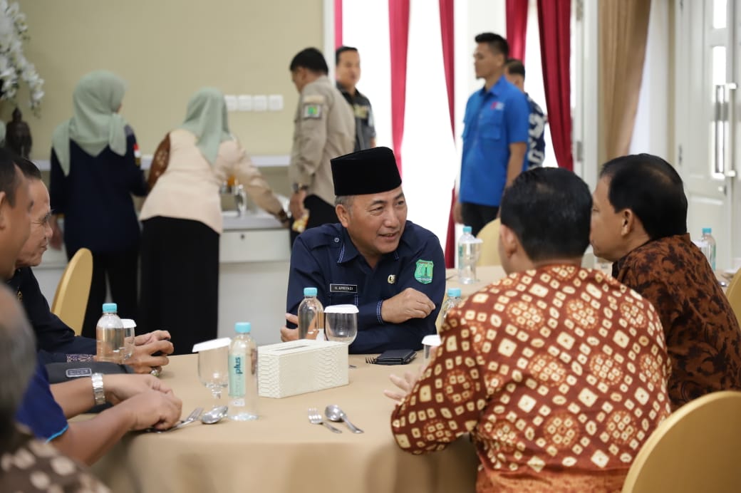 Diskusi Sambil Coffee Morning ala Pj Bupati Apriyadi dengan Waka PT Agama Palembang