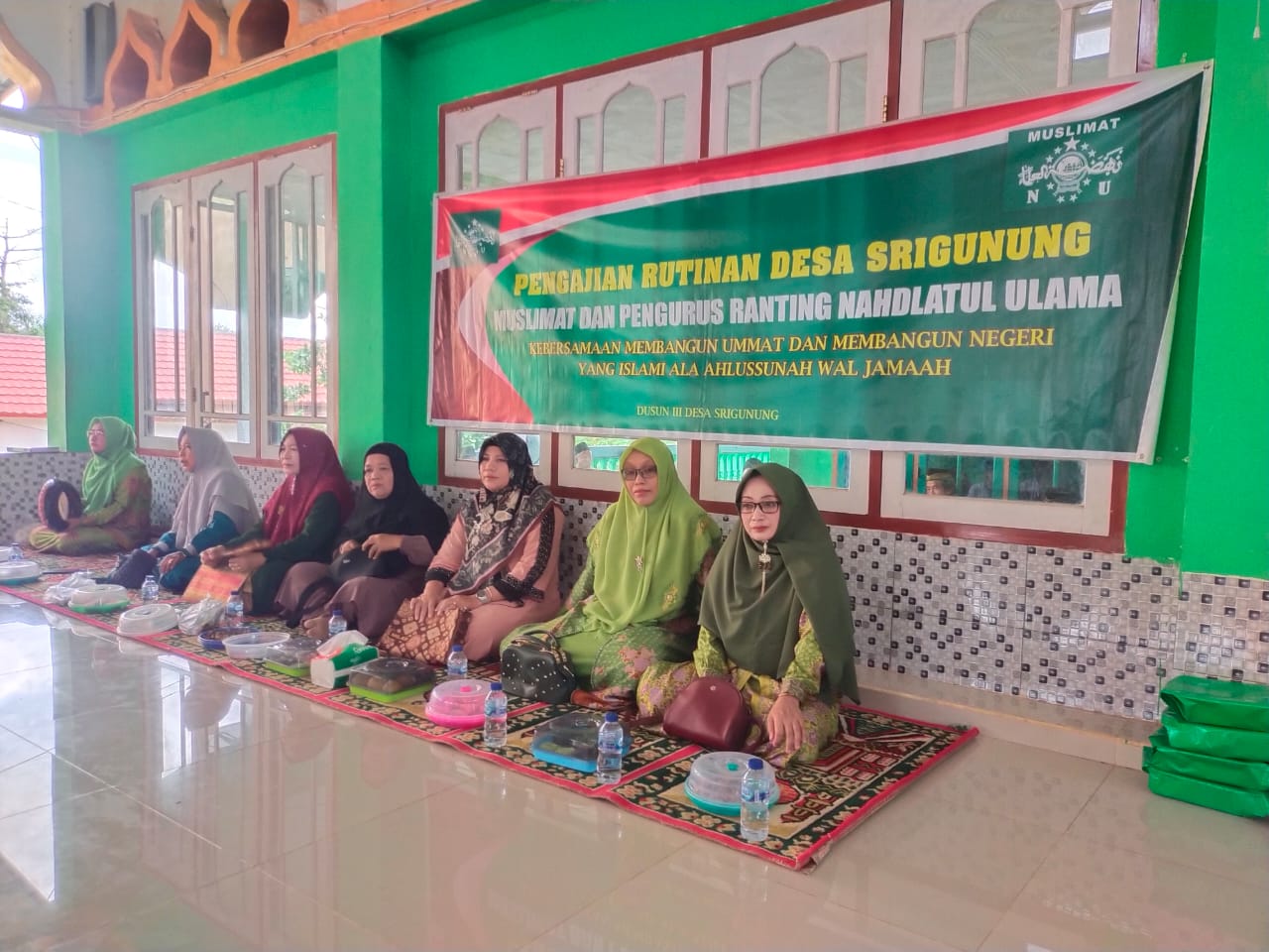 Pengurus Ranting NU dan Muslimat Desa Srigunung Gelar Pengajian Rutin