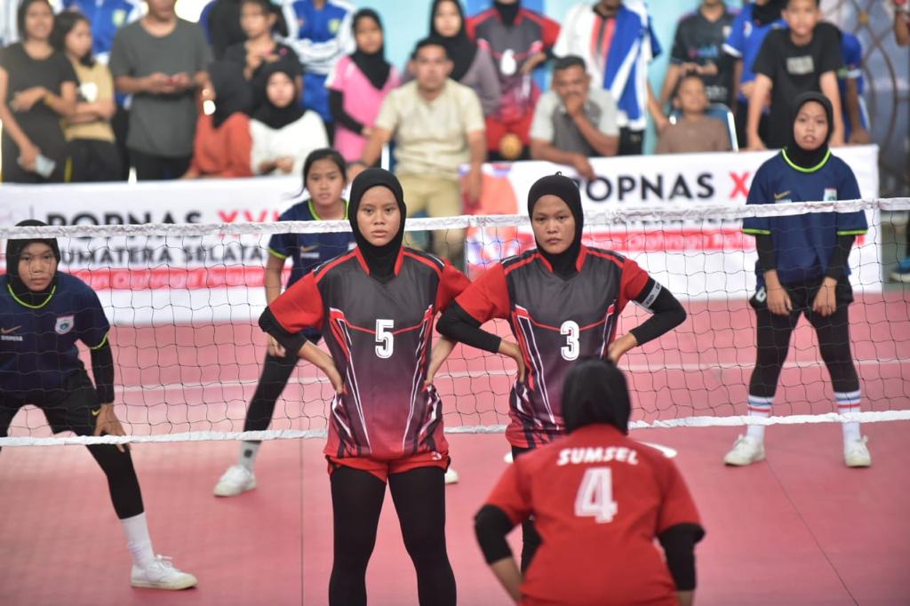 Kalahkan Sulawesi Barat, Tim Takraw Putri Sumsel Sukses Rebut Medali Emas