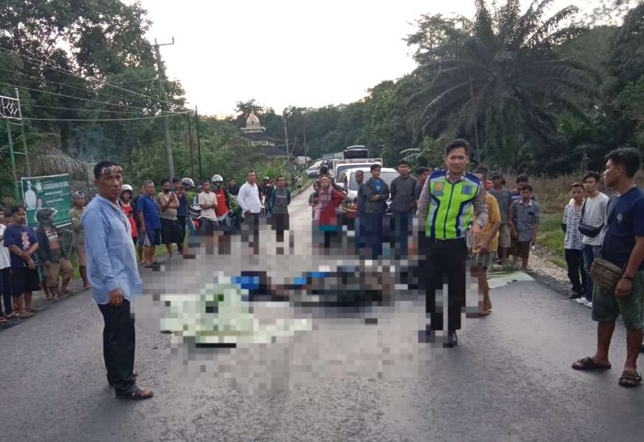 Kecelakaan di Jalintim Palembang-Jambi, Pengendara Sepeda Motor Meninggal, Diduga Terlindas Ban Truk