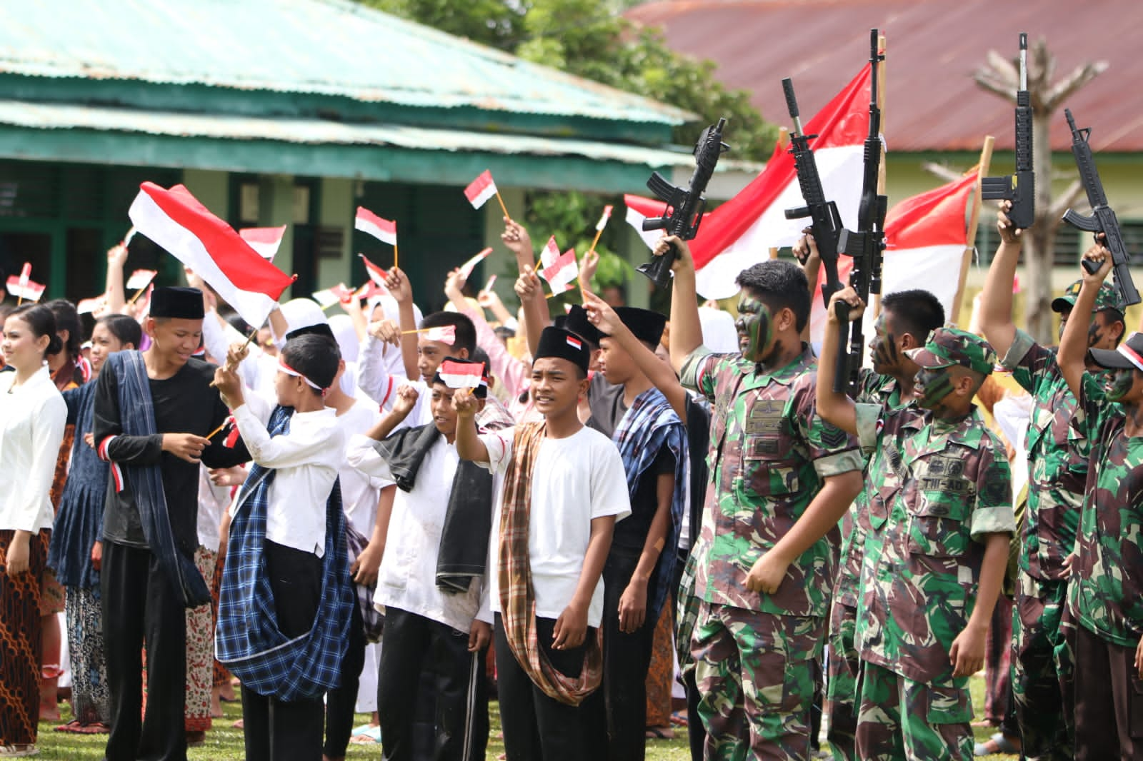 HUT TNI, Kodim 0401 Muba Tampilkan Drama Kolosal 