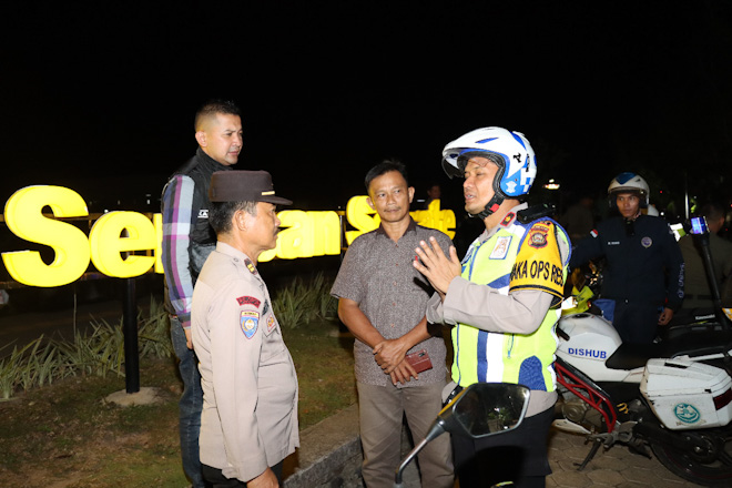 Polres Muba dan Forkopimda Gelar Patroli Skala Besar 