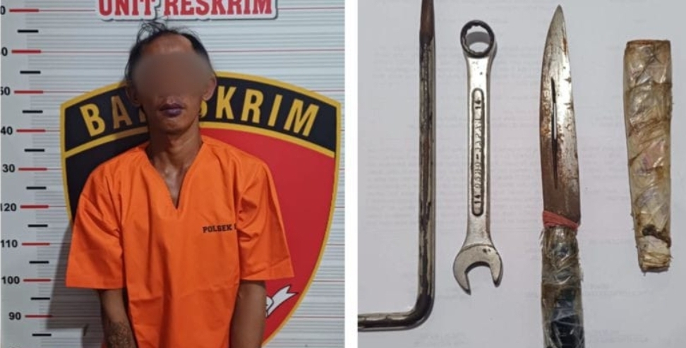 Polsek Batanghari Leko Tangkap Pelaku Diduga Curi Motor, Ditemukan Bawa Senjata Tajam dan Kunci T