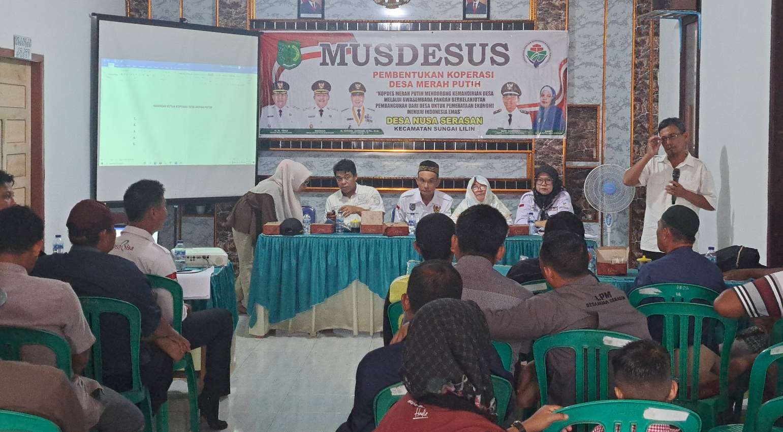 Nusa Serasan Jadi Desa Pertama di Sungai Lilin Gelar Musdesus Pembentukan Koperasi Desa Merah Putih