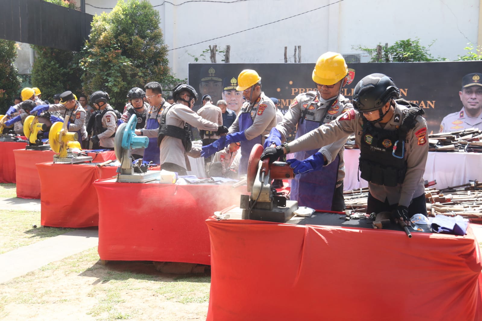 47 Senpi Rakitan Dimusnahkan, Polres Muba Tegaskan Komitmen Lawan Senjata Ilegal