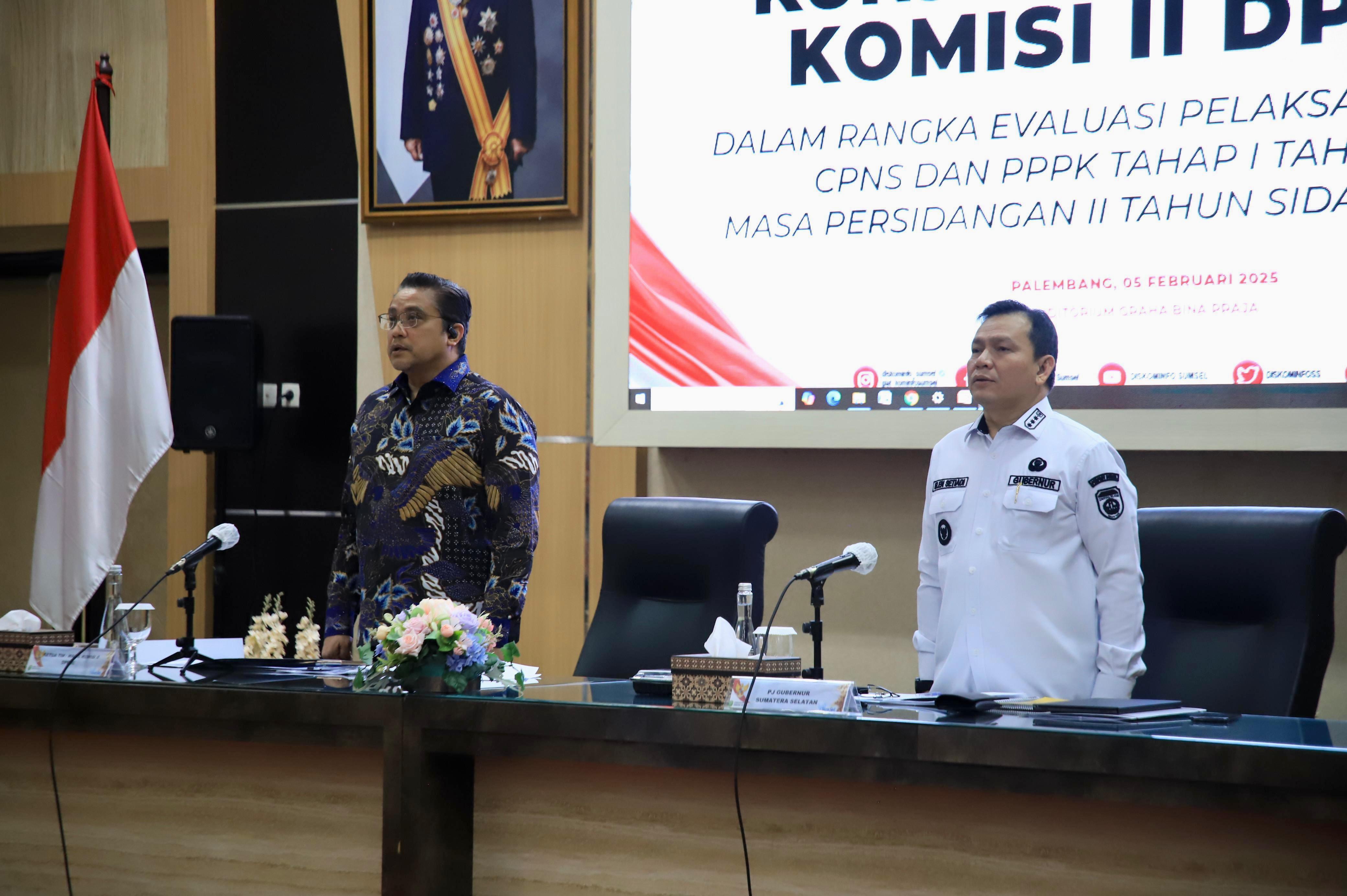 Pemprov Sumsel-Komisi II DPR RI Evaluasi Pelaksanaan Seleksi CPNS dan PPPK Tahap 1 Tahun 2024